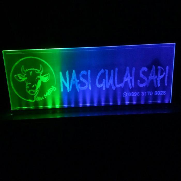Acrylic Led Sign / Led Signage / Lampu Led Acrylic Gravir / Custom