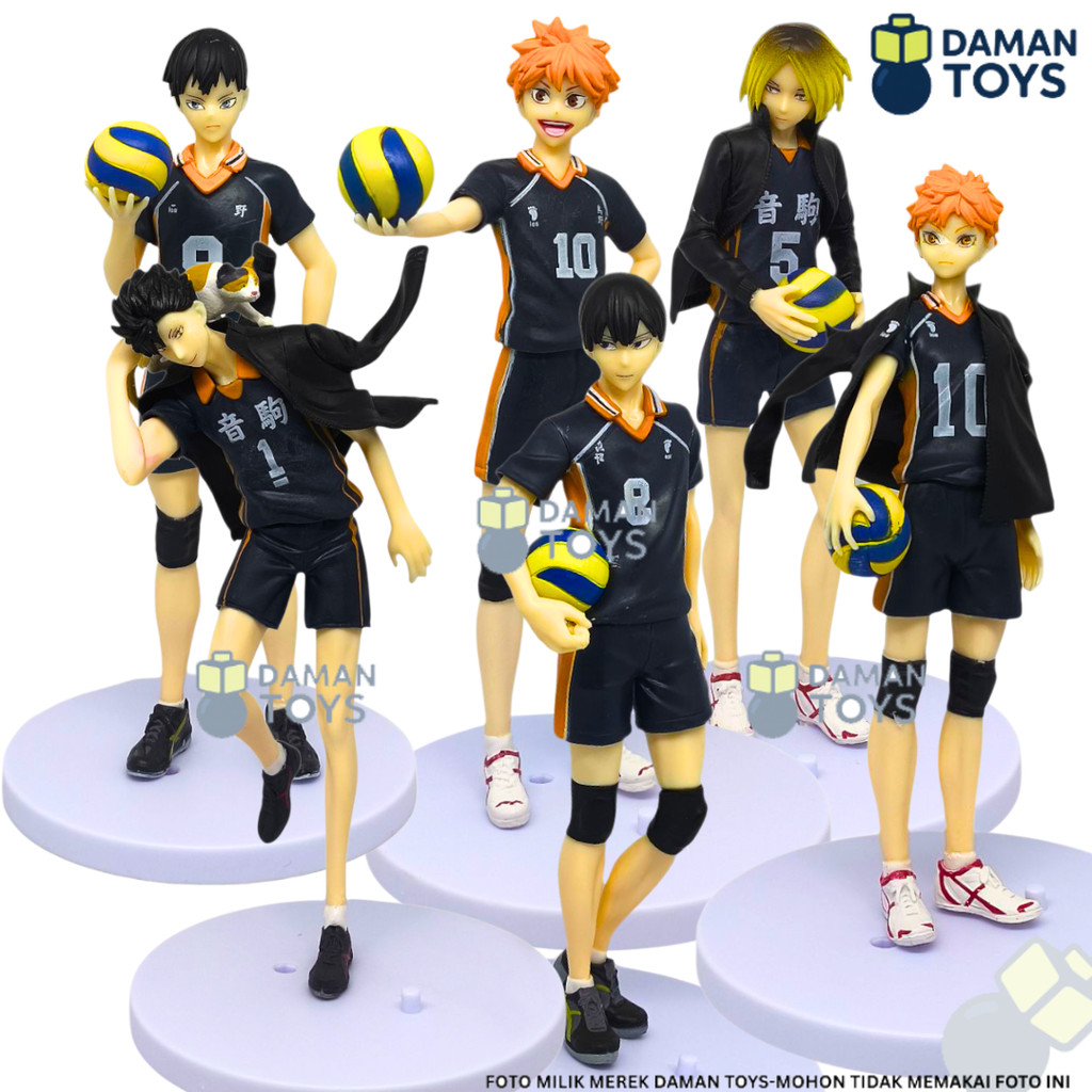 Action Figure Haikyuu Shoyo Hinata Kageyama Tobio Kenma Kozume Kostum Black