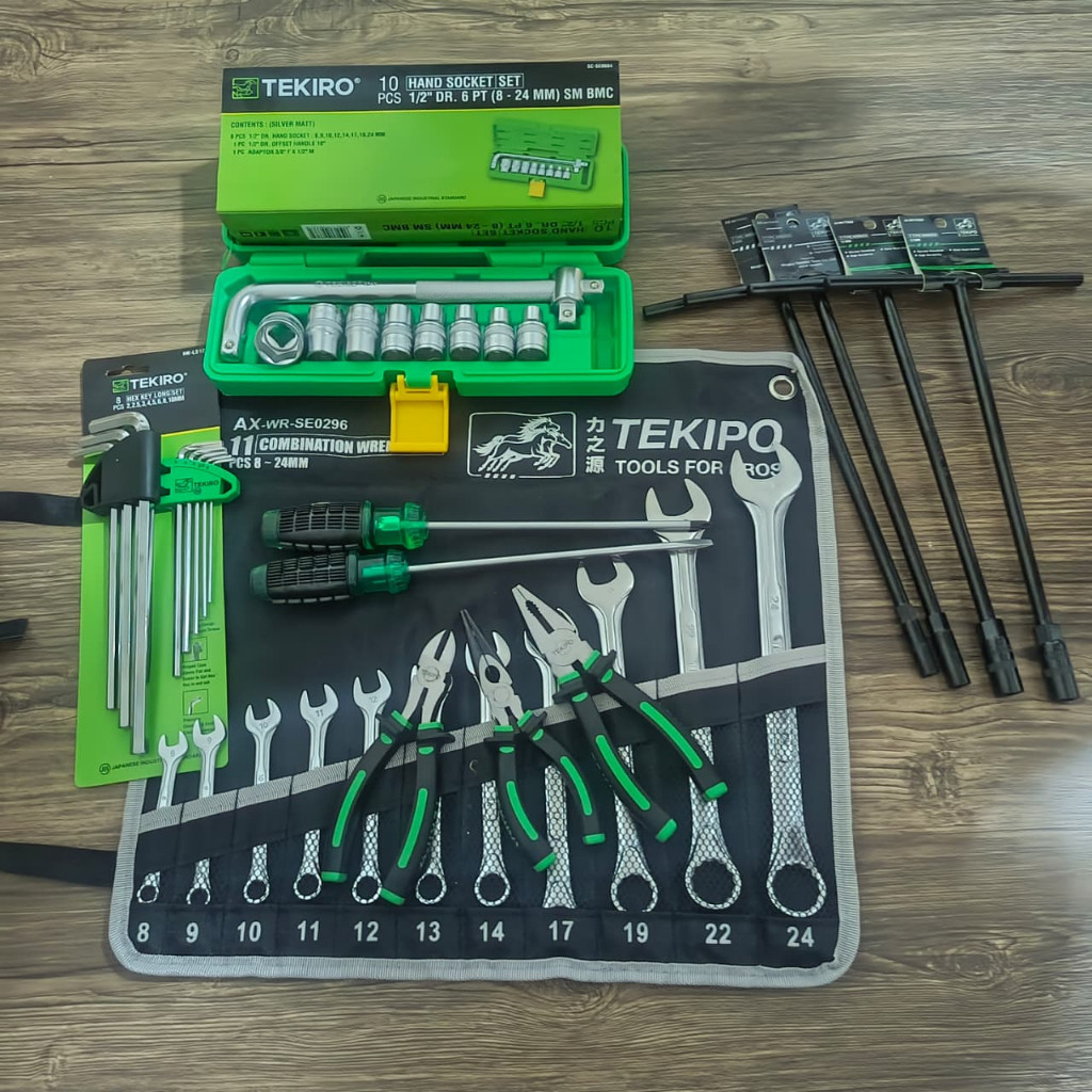 TEKIRO-TEKIPO Paket Bengkel Full Set / Alat Kunci Motor Mobil / Perkakas Bengkel / Tools Set