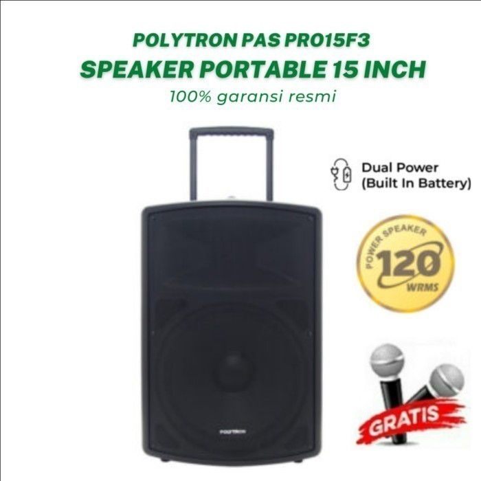 speaker aktif polytron pas pro15f3 speaker bluetooth karaoke 15 inch