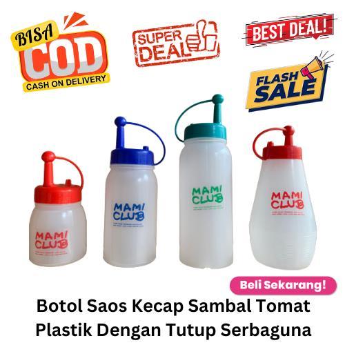 [BISA COD] PROMO Botol Saos Kecap Sambal Tomat Plastik Dengan Tutup Serbaguna Botol Kecap Botol Cabe