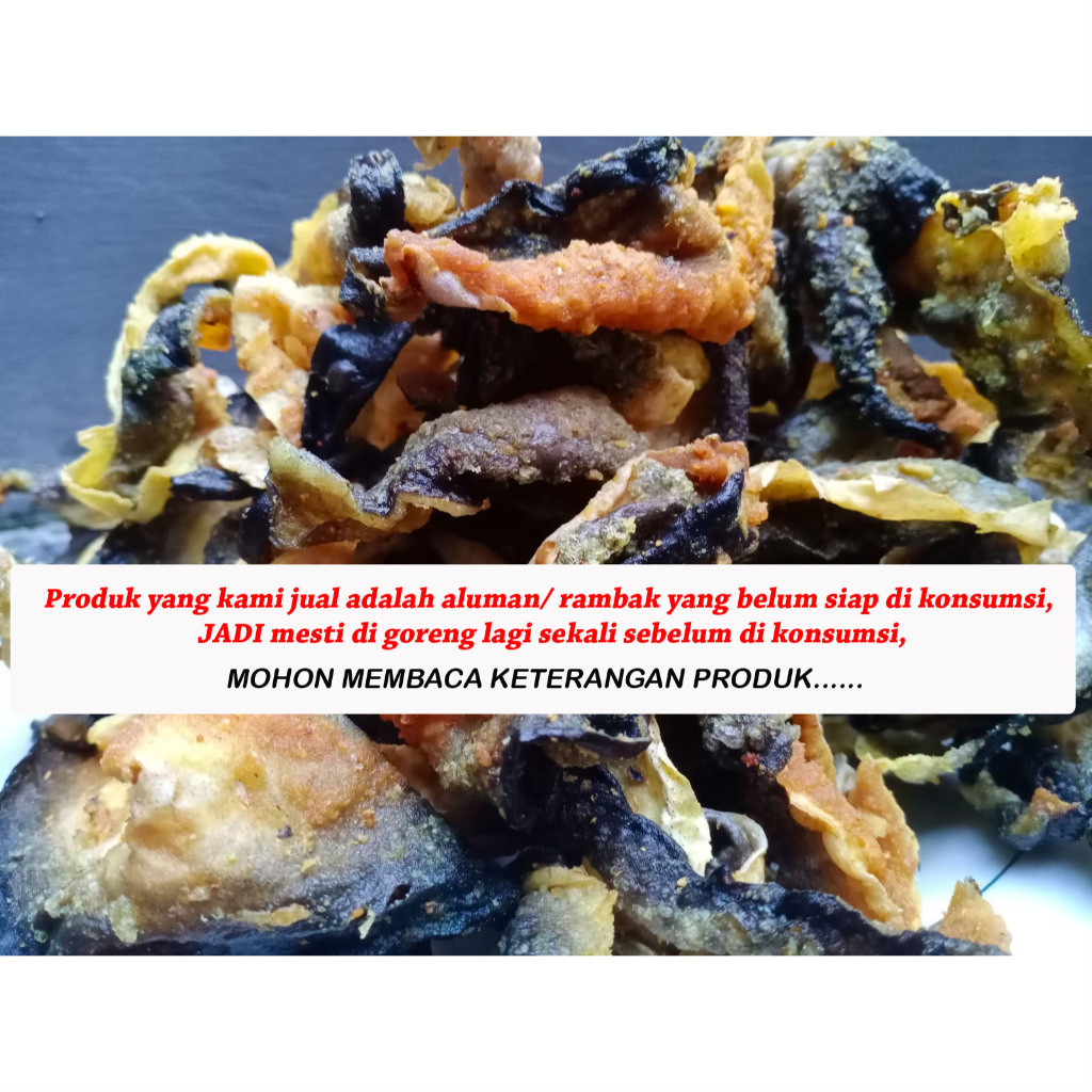 Kerupuk kulit ikan salmon, rambak kulit ikan salmon 1Kg ( Mentah )