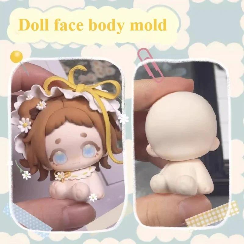 Ultralight Clay Q Version Cartoon Doll Face Body Silicone Mold DIY Polymer Clay Animation Character 