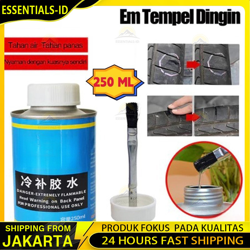250 ML Lem Tambal Ban Lem Perbaikan Ban Lem Ban Hitam Roda Kendaraan - Lem Ban Roda Kendaraan Car Ti