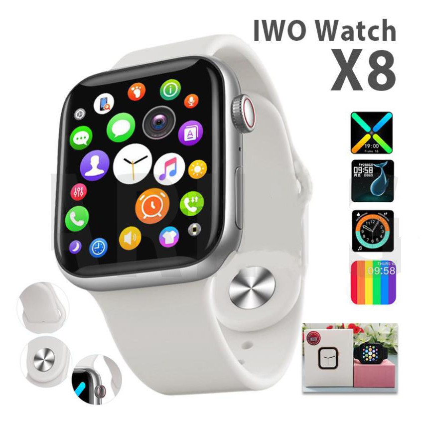 X8 SmartWatch Jam Tangan Wanita  GPS NFC Waterproof, 1 Free Strap Jam Tangan Pintar X8 Iwo 13 Blueto