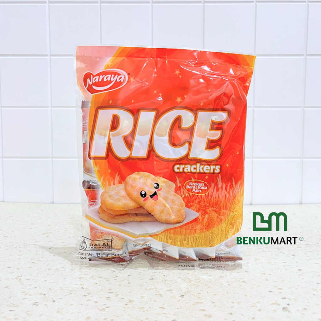 Naraya Rice Crackers (82 gr) | Rasa Asin - Kreker Beras Halal - RICE CRACKERS