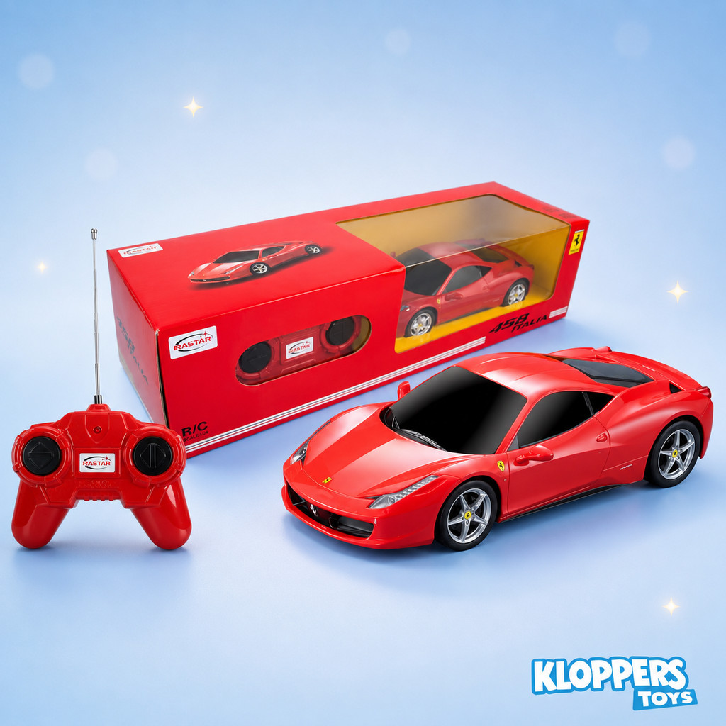Rastar RC Ferrari 458 Italia Mobil Remote Control 1:24 Mainan Mobil RC Original Lisensi Ferrari
