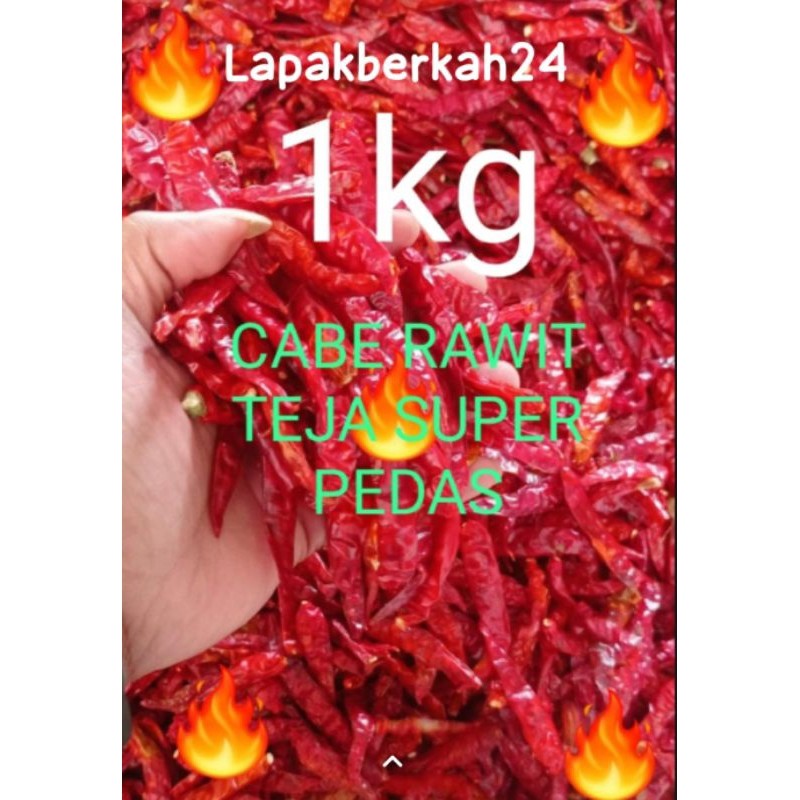( 1kg )CABE RAWIT/CENGEK KERING  TEJA KUALITAS SUPER PEDAS ( 1 kilo )
