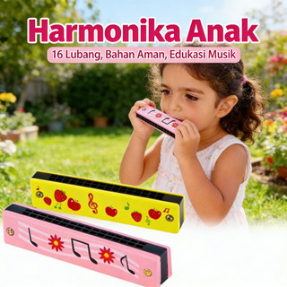 Alat Musik Harmonika 16 Lubang Mainan Anak Harmonika edukasi