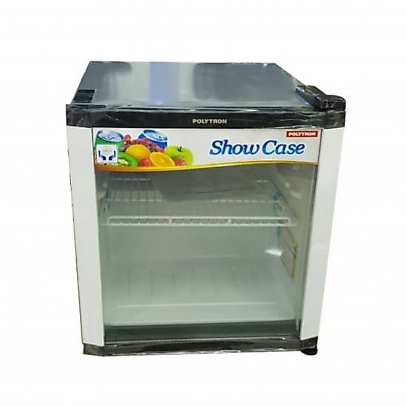 ll SHOWCASE MINI KECIL POLYTRON SCH 51 FRIDGE KULKAS PENDINGIN JUALAN MINUMAN CAFE RESTORAN GARANSI