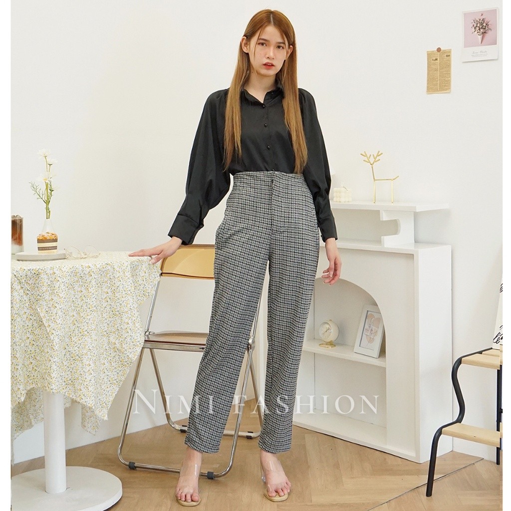 ab32 NIMI - Rola Knit Premium Celana Knit Highwaist Premium Motif