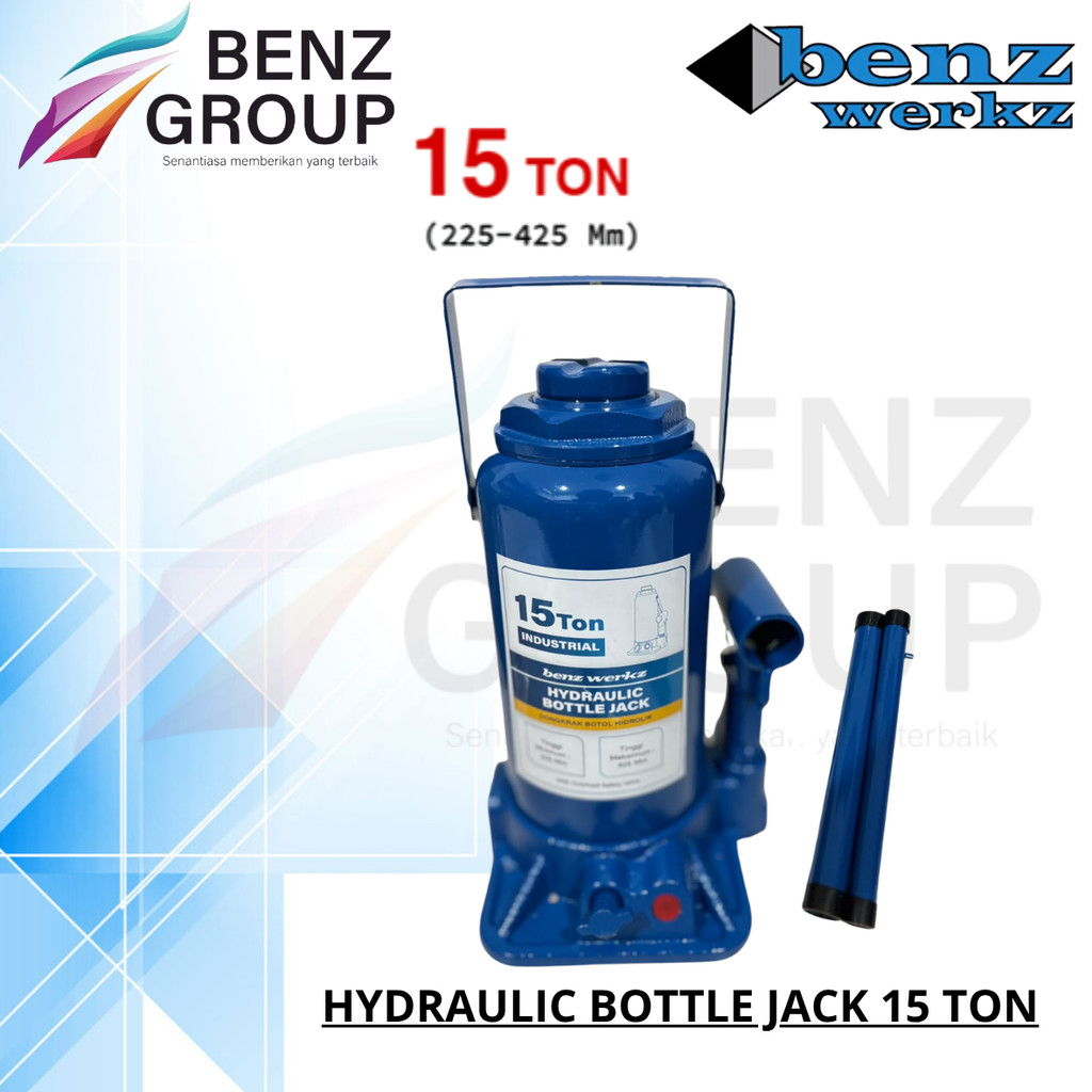Benz Werkz Dongkrak Botol Ban Mobil Kapasitas 15 Ton - Universal Bottle Hydraulic Jack Dongkrak Mobi