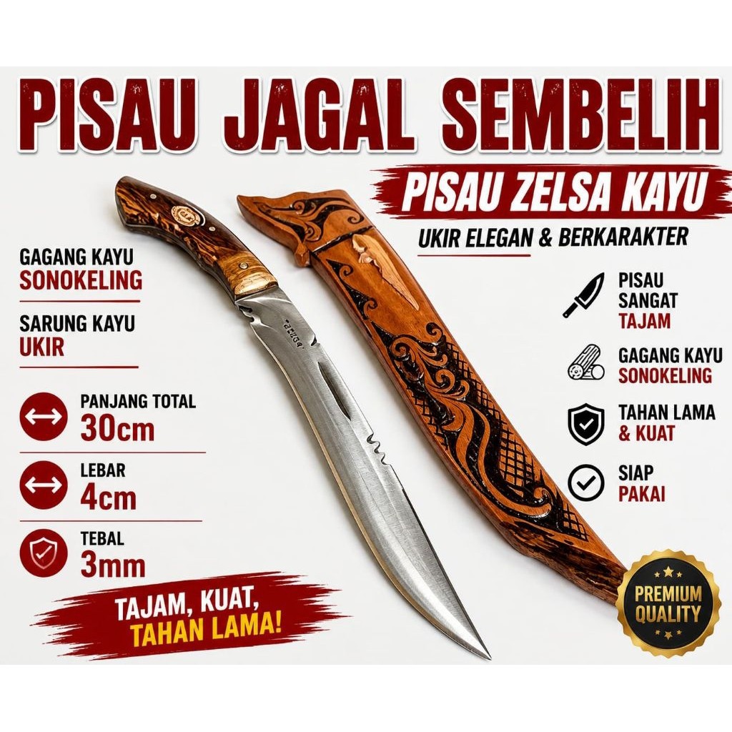 Golok Tani Patimura Baja Per - Tahan Karat, Serbaguna, Kuat - Golok Patimura