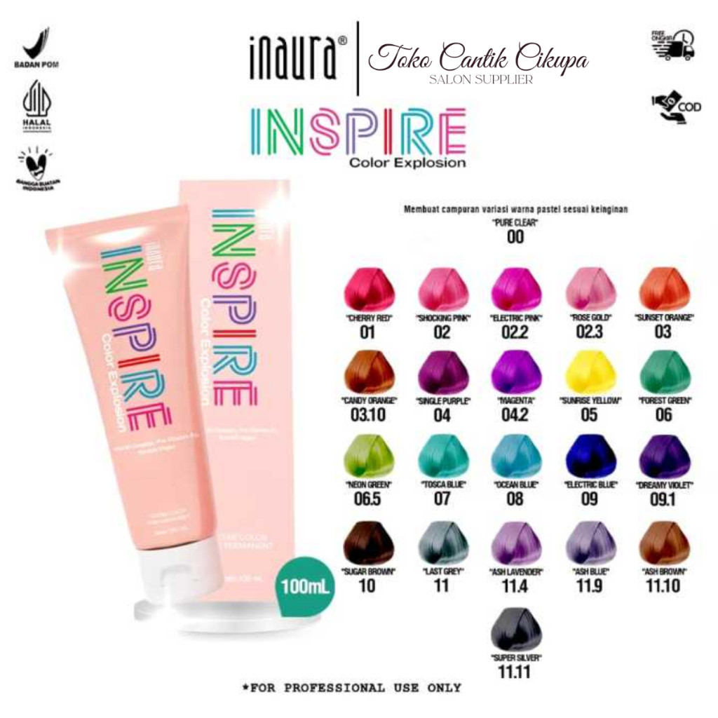 PROMO Inaura Color Explosion Inspire Semi Permanent Hair Color