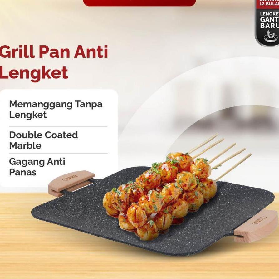 Cypruz Square Grill Pan Bbq Panggangan Cypruz