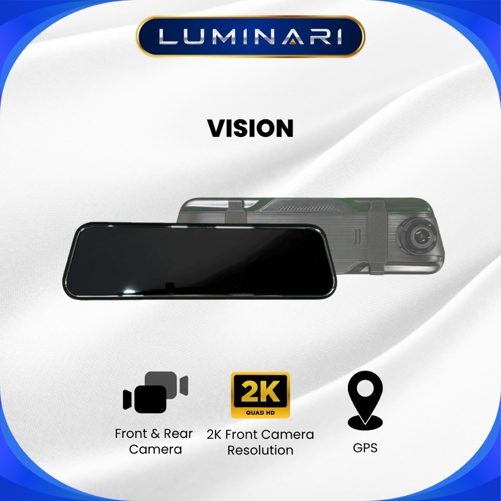 LUMINARI CAR DASHCAM VISION PRO 2K+ 1K Dashcam premium mobil