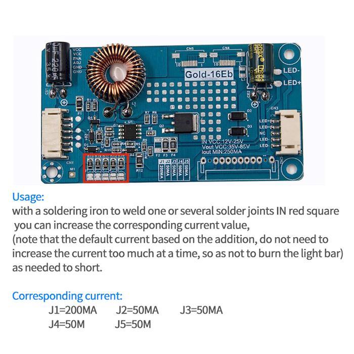 Driver inventer led universal backlight tv led