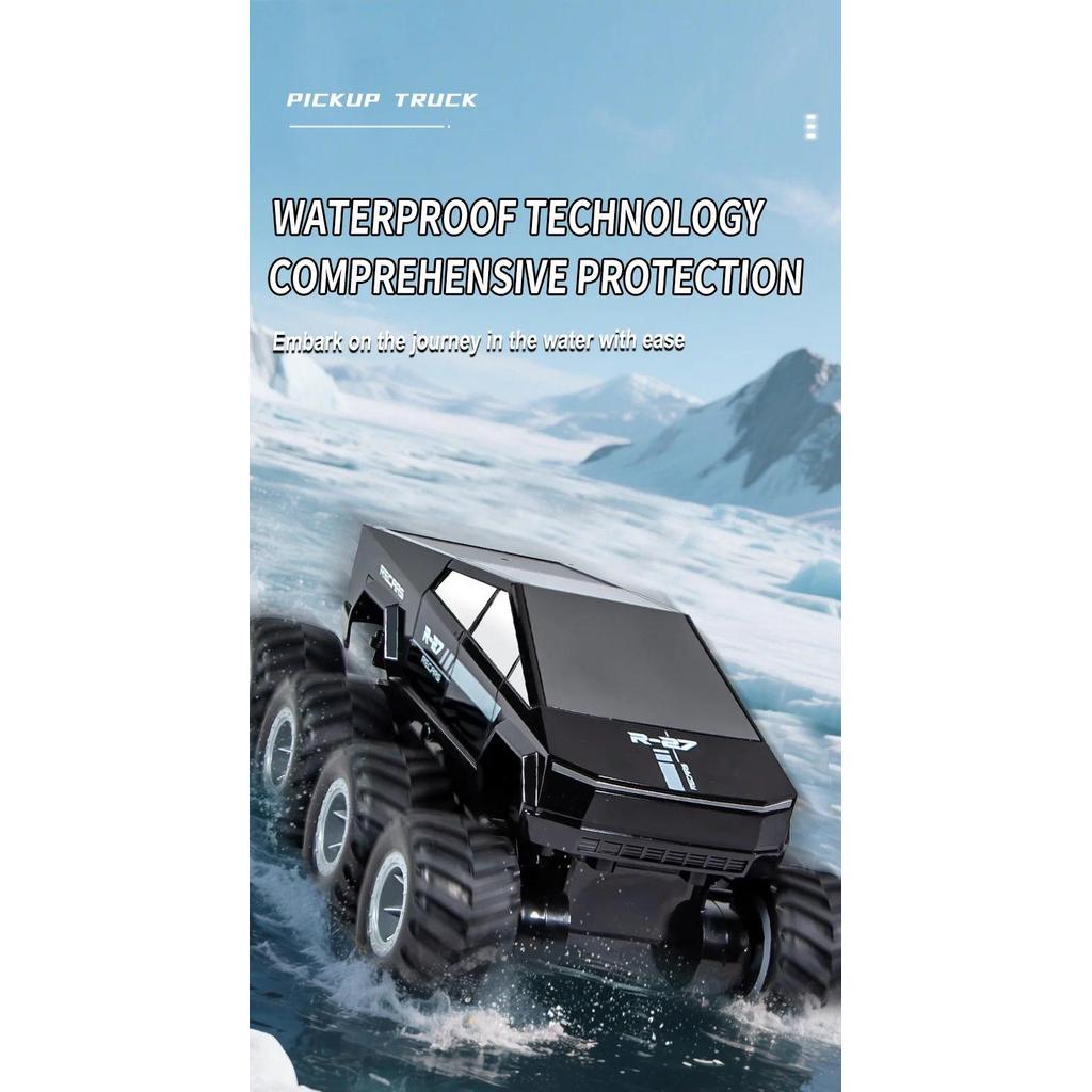 8Wheel Cyber 2.4G Amphibious Car Rc Remote Control Car Eight Wheel Stunt Car Amphibious All Terrain 