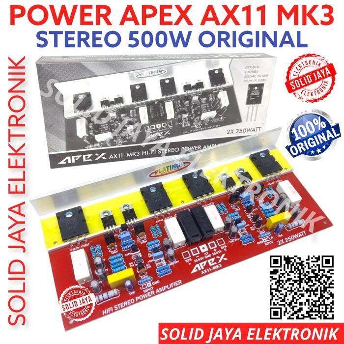 POWER STEREO APEX 500W TANPA TR FINAL HI FI AX11 MK3 PLATINUM AUDIO - PLUS TR FINAL