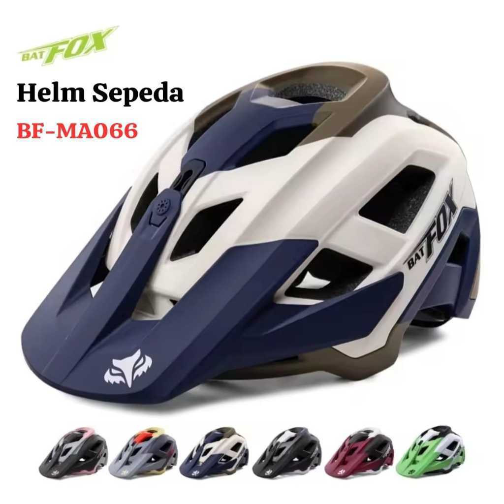 Foto BATFOX Helm Sepeda MA066 mirip Fox Speedframe half face Helmet OEM XC Trail Enduro AM with Adjustable Visor Sepeda MTB