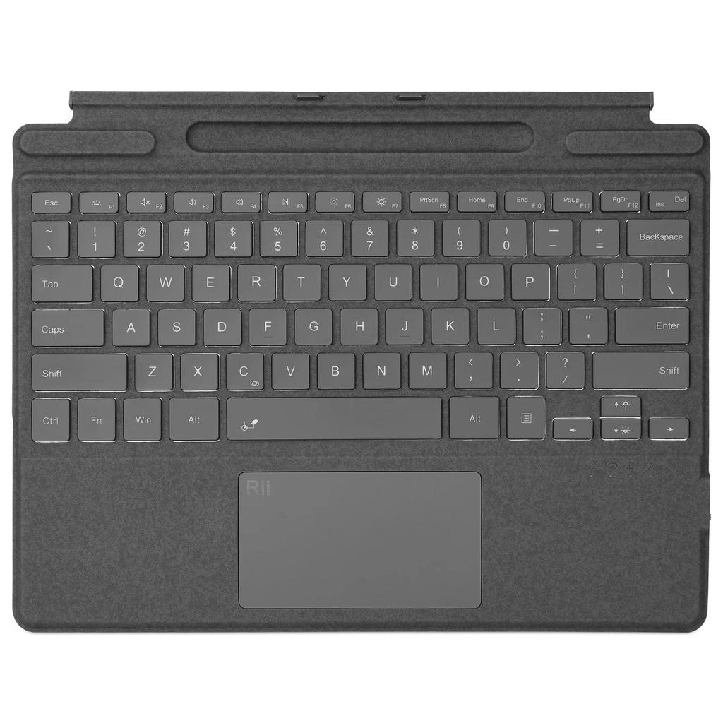 Type Cover for Microsoft Surface Pro 9/Pro 8/Pro X, Portable Wireless 7-Color Backlit Surface Pro 9/