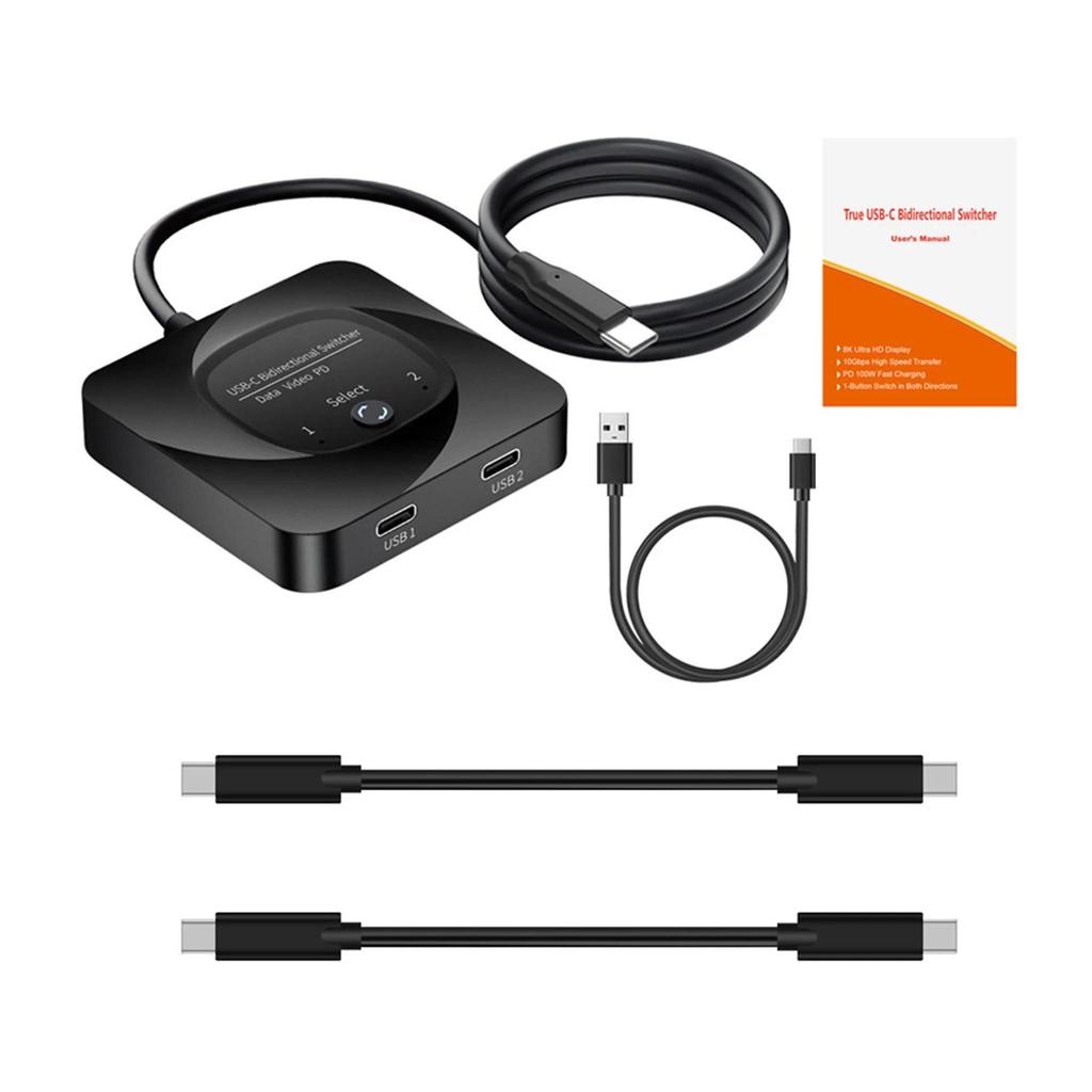 USB-C Bidirectional Switcher Data Video Switcher Bi-Direction Switch Switcher USB USB-C Switcher