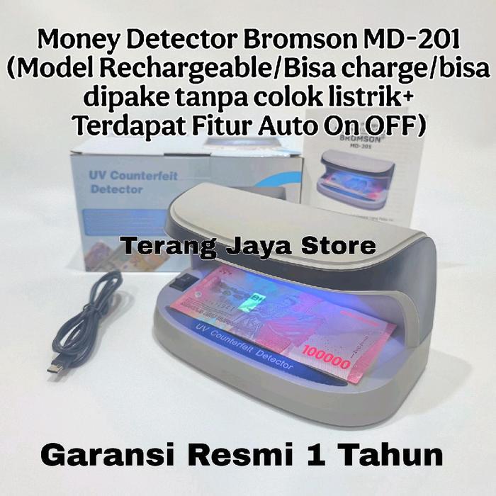 Money Detector Promaxi MD-20 Lampu UV Deteksi Uang Kertas Promaxi MD20 UV Lamp Detector - Bromson MD