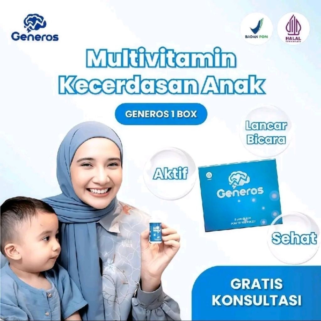 Generos 1 Botol Multivitamin Untuk Menutrisi Otak Anak - Mengatasi Speech Delay & Masalah Lain Pada 