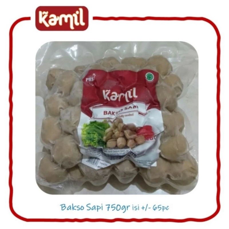 Kamil Bakso Sapi 750g - Bakso Daging Sapi Kenyal Gurih Kuah Sup Cuanki Mie Baso Campuran Dapur Olaha