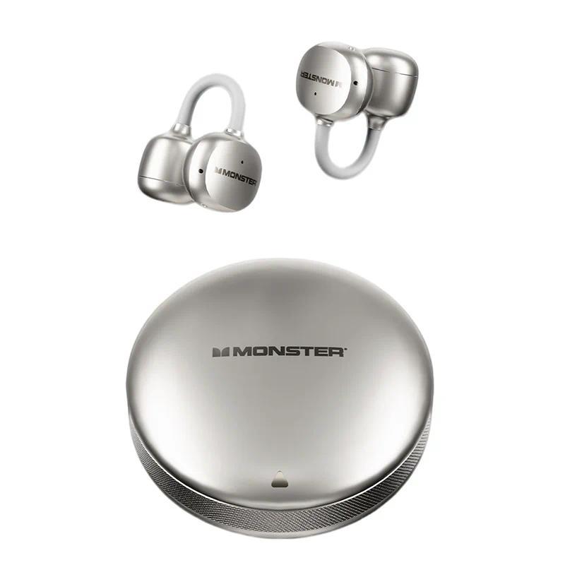 Monster MD03 Wireless Bluetooth 6.0 Headset Long Battery Life Sports Ear Clip Earphones HIFI Stereo 