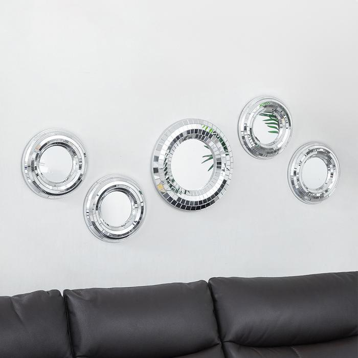 Informa Dekorasi Dinding Set 5 pcs - Silver Wall Decor Hiasan Interior Rumah Aesthetic Ruang Tamu