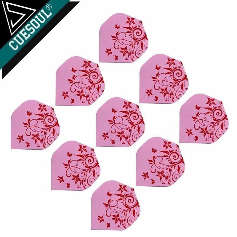 CUESOUL Professional Dart Flights 9PCS Dart Pin Set Leaves Darts Accessories Pink