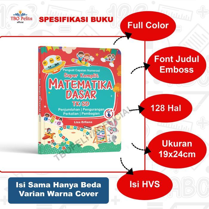 Buku Super Komplit Matematika Dasar Untuk TK/SD - MTK Dasar Merah