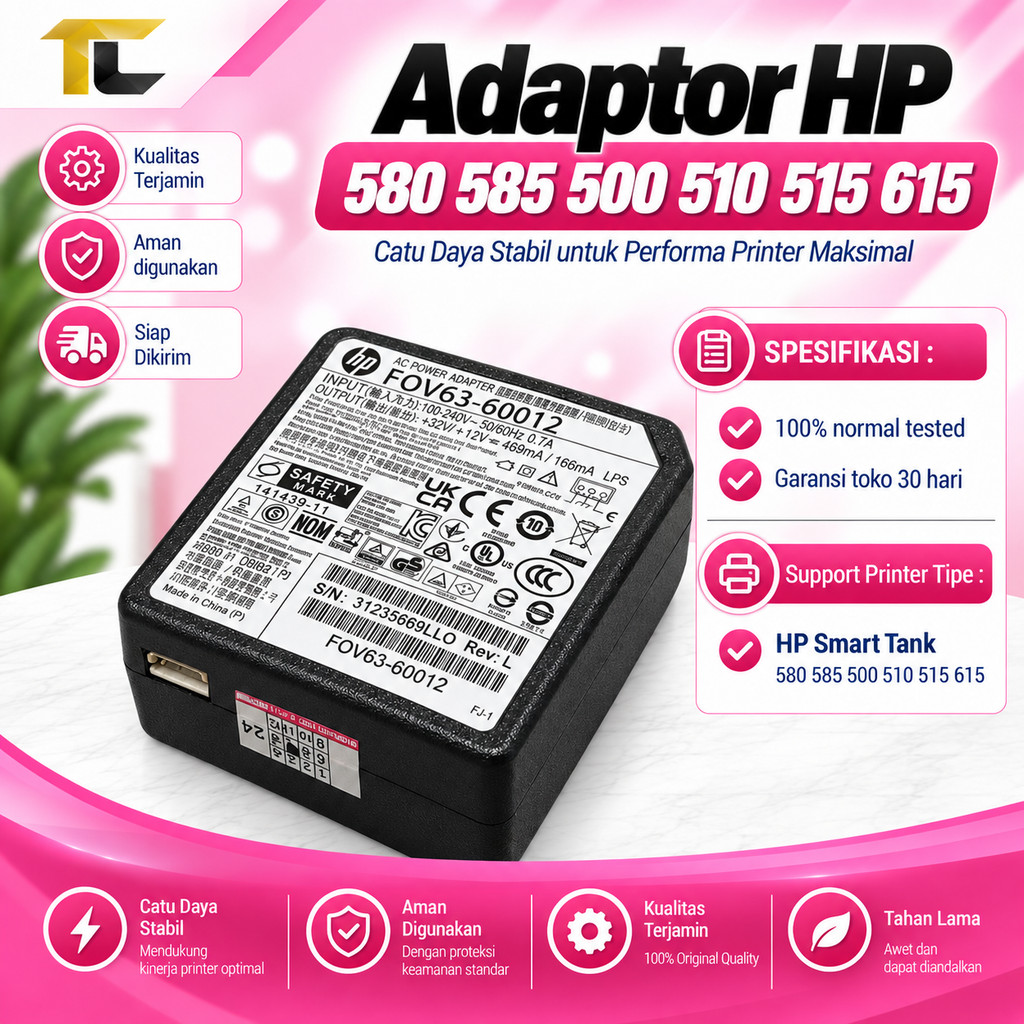 Adaptor HP Printer 580 585 500 510 515 615