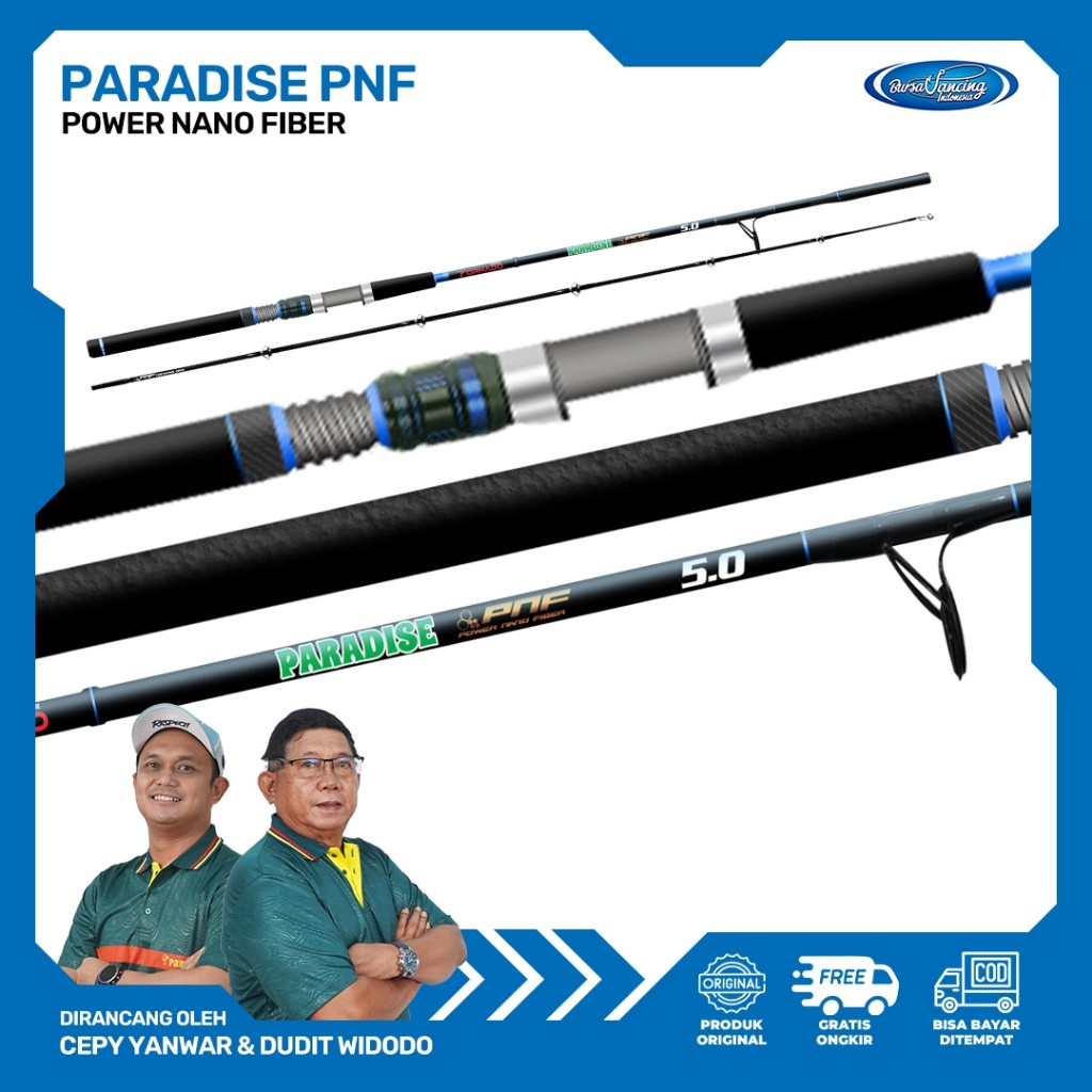 Baru Paradise Joran Pancing Paradise Ii Pnf Power Nano Fiber Joran Pancing Karbon Kuat Presisi