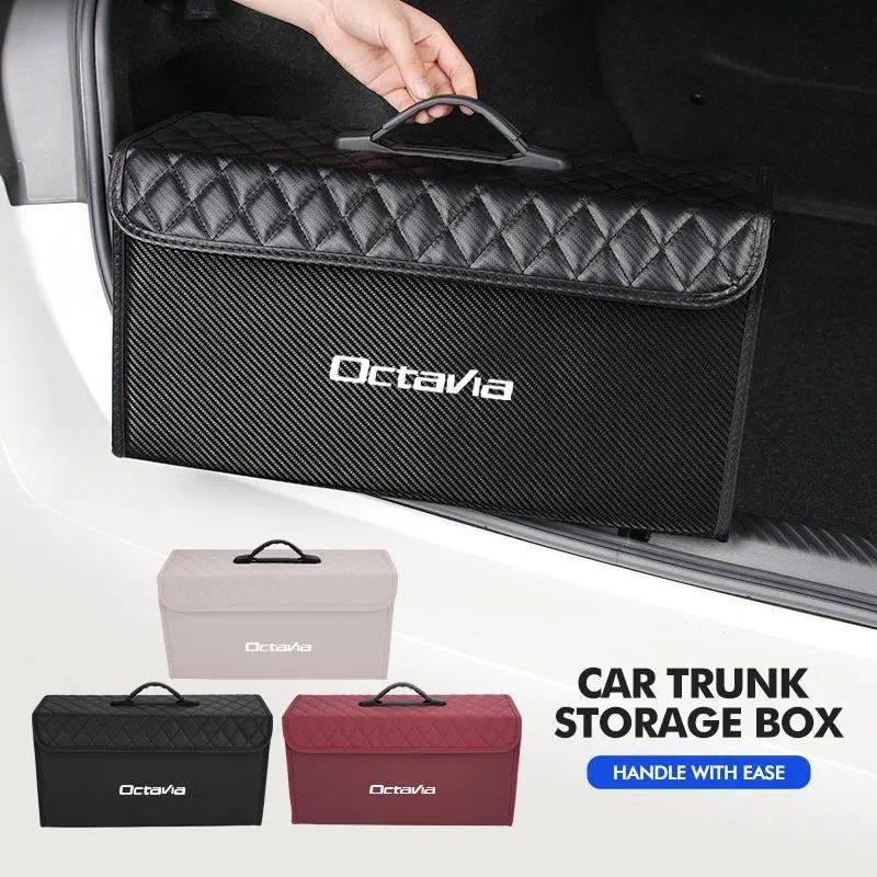 Car Trunk Foldable Organizer Bag Portable Storage Tidying Bag For Skoda Octavia 2 3 Rapid Kodiaq Kar