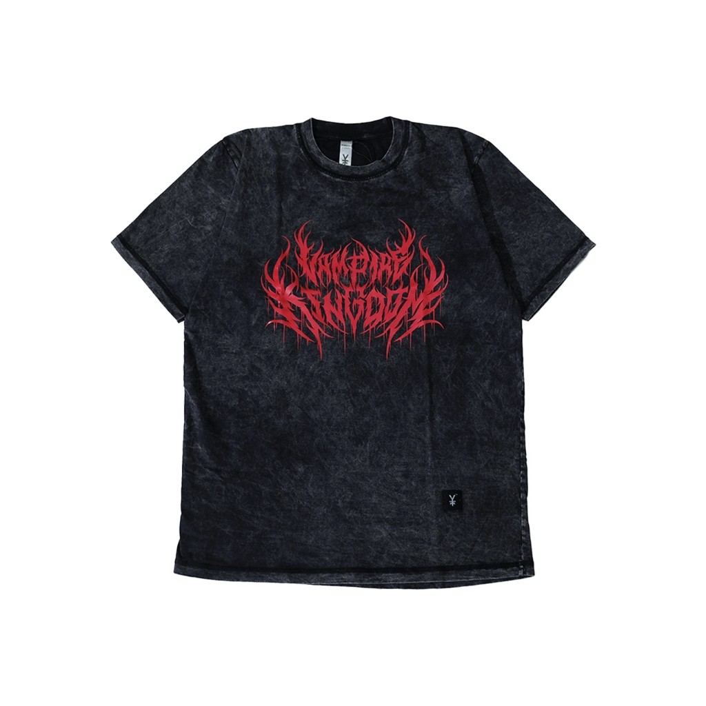 KAOS Kaos Washing Vampire Kingdom Metal Gravethorn Reds Hitam