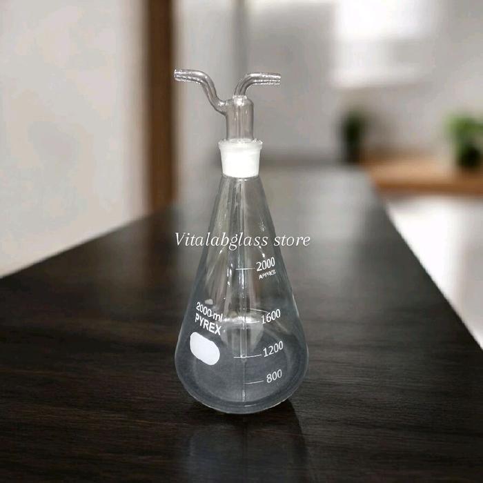 gas washing/cold trap erlenmeyer 2000 ml pyrex