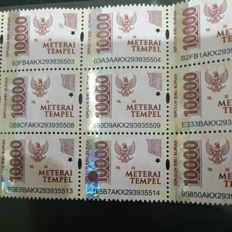 METERAI 10000 ASLI POS INDONESIA