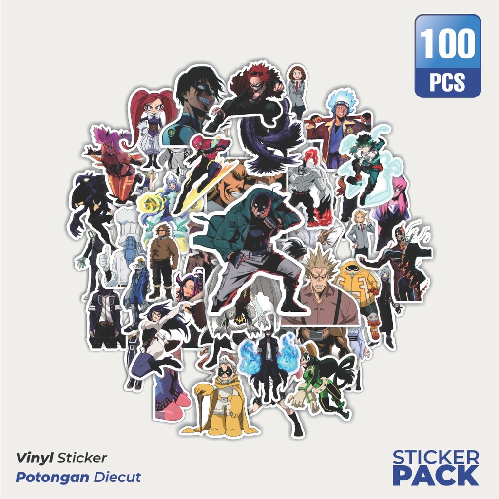 

Stiker Vinyl Stiker Anime My Hero Academia Japan Anime V18 Waterproof Aesthetic- Untuk Laptop, Motor, dan Helm - Paper Stationery Pack