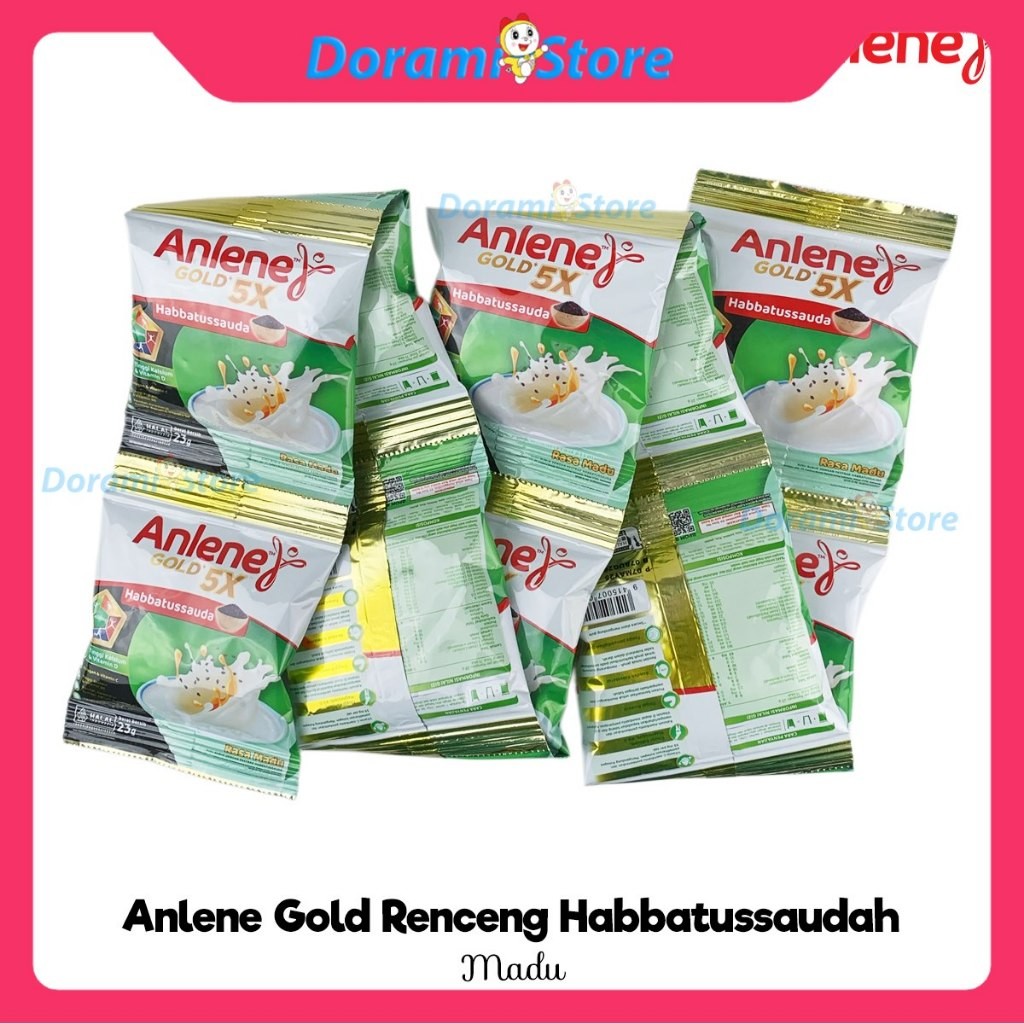 Anlene Gold Renceng Isi 10Sachet Susu Bubuk Tinggi Kalsium untuk Lansia 50th+