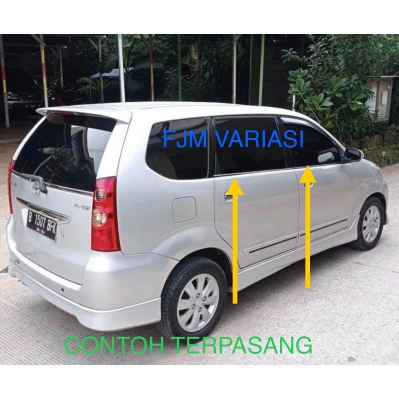KARET PELIPIT PLIPIT PINTU KACA SAMPING TOYOTA AVANZA DAIHATSU XENIA 2005 SAMPAI 2011 WARNA HITAM