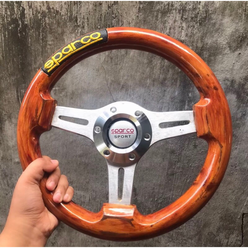 stir mobil racing kayu plat datar logo