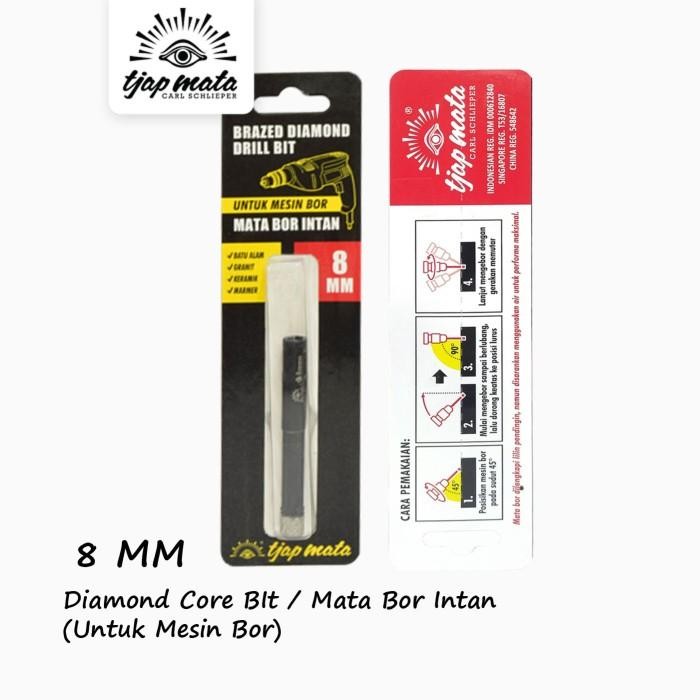 Mata Bor Granit/Marmer/Keramik (Mesin Bor) 8 MM ORIGINAL TJAP MATA / CAP MATA