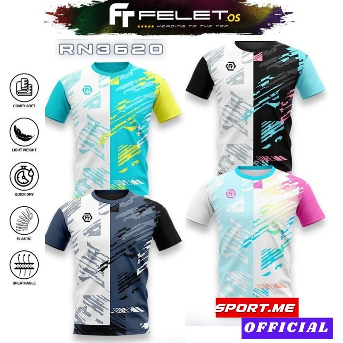 FELET RN 3620 Graphic Badminton Tshirt - Kaos Badminton Original Felet