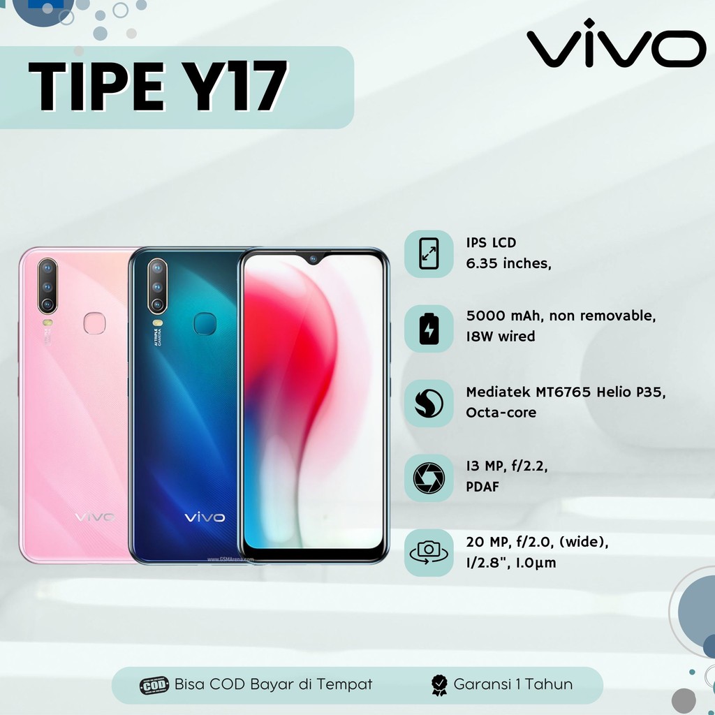 HP VIVO Y17 RAM 8/256GB Garansi Toko 1 Tahun Murah