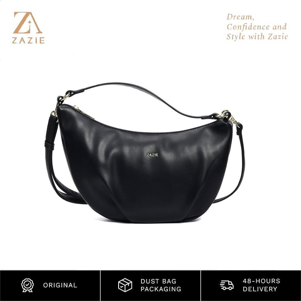 ZAZIE - Tas Selempang Kulit Slingbag Wanita, Korea Style Fashion, Shoulder Bag (SJ3861)