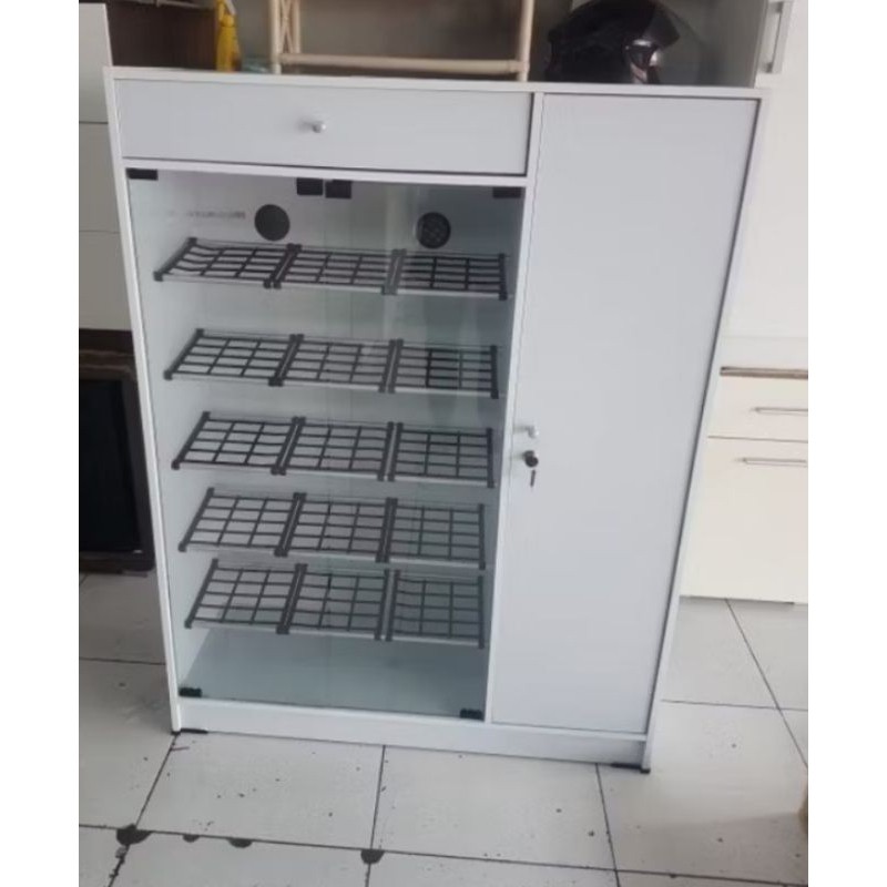 BES - RAK SEPATU FULL PUTIH / RAK SEPATU KACA MINIMALIS / Rak sepatu minimalis bandung / rak sepatu 