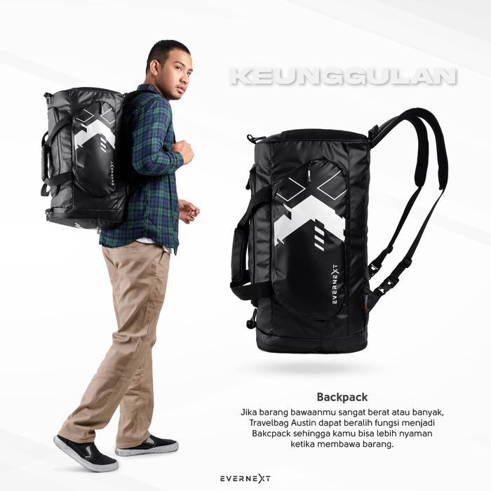 Tas Travelbag Pria Tas Gym Tas Mudik Tas Pulkam Tas Olahraga Fitness - Hitam