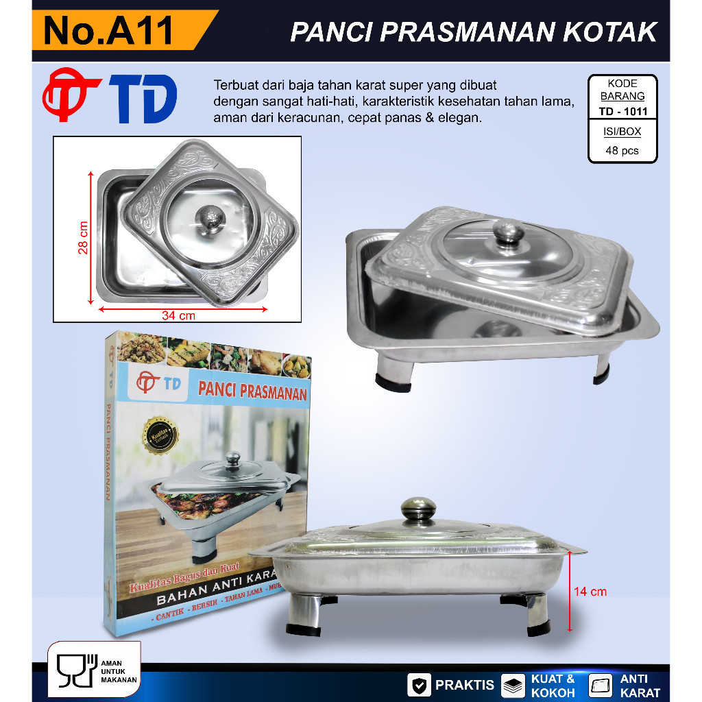 Tempat Makan Prasmanan Kaca Bening dengan Tutup Prasmanan Lauk